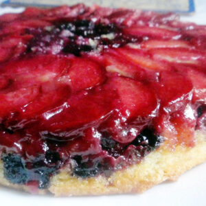 Blueberry upside-down cake