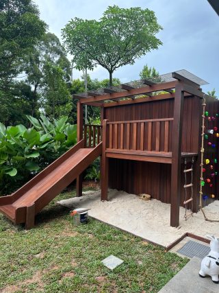 CUSTOM SOLID CHENGAL TIMBER PLAYHOUSE